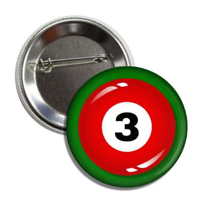 pool ball three red button