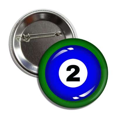 pool ball two blue button