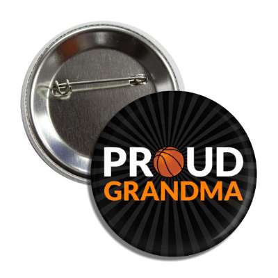 proud grandma basketball button