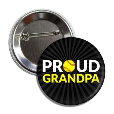 proud softball grandpa button