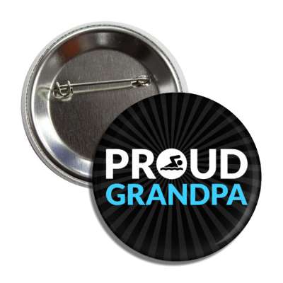 proud swimming grandpa button