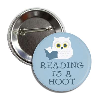 reading is a hoot owl with book button