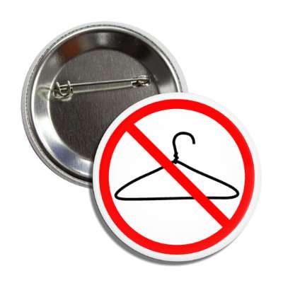 red slash clothes hanger abortion rights symbol button