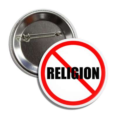 red slash religion atheist atheism button