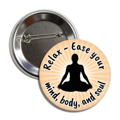 relax ease your mind body and soul silhouette button