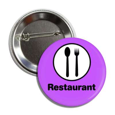 restaurant food spoon fork symbol purple button