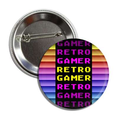 retro rainbow gradient retro gamer button