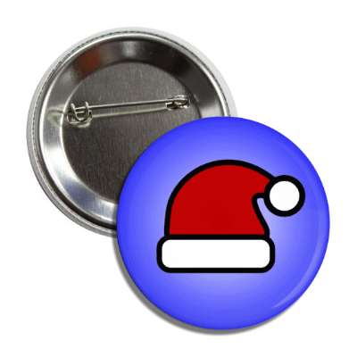 santa hat blue button