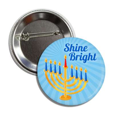 shine bright menorah rays button