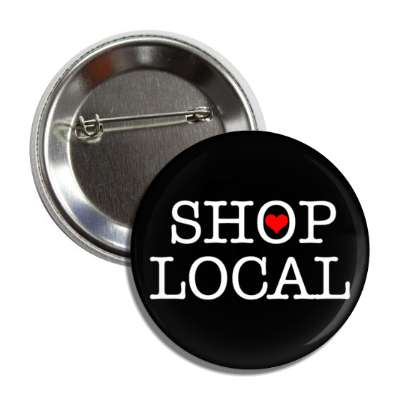 shop local heart black button