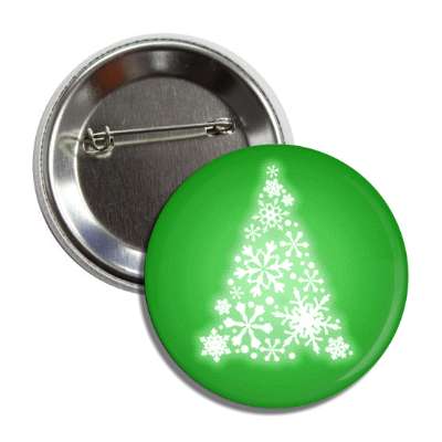 snowflake light christmas tree green button