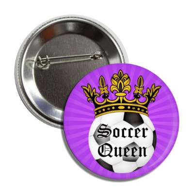 soccer queen crown button