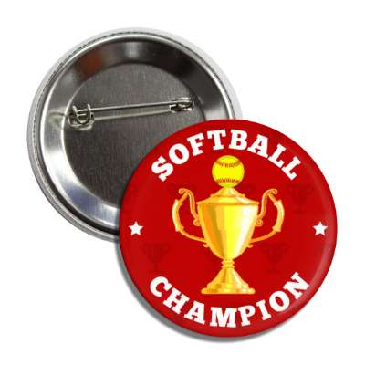 softball champion trophy button