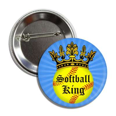 softball king crown button