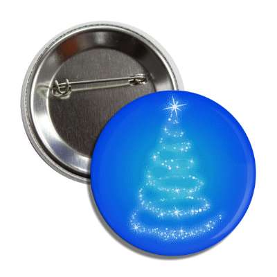 sparkle spiral christmas tree abstract blue button