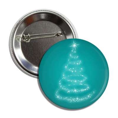 sparkle spiral christmas tree abstract teal button