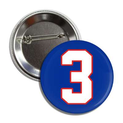 sports team number three 3 support blue button