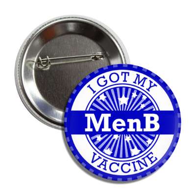 star burst i got my menb vaccine blue button
