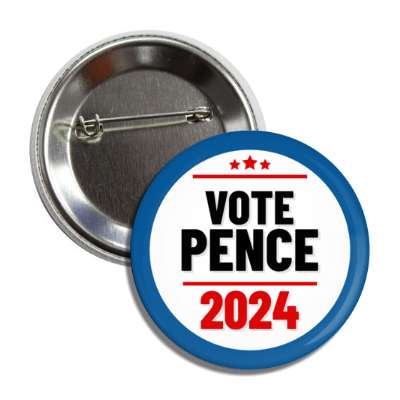 stars vote pence 2024 lines red white blue republican button