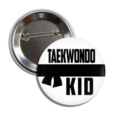 taekwondo kid martial arts button