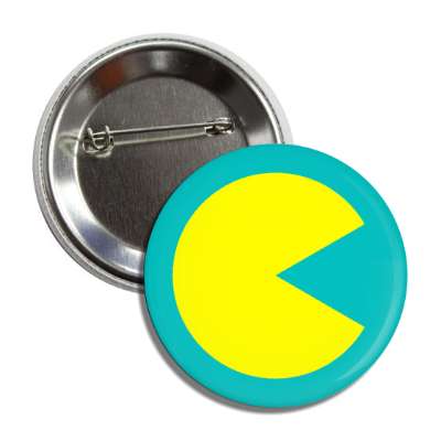 teal border pac man button