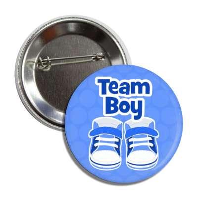 team boy baby shoes blue cute button