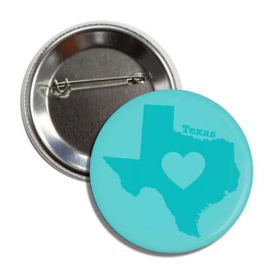 texas state heart silhouette button