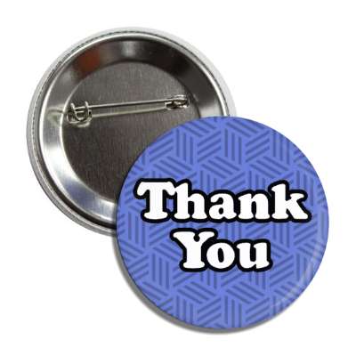 thank you casual line pattern blue button