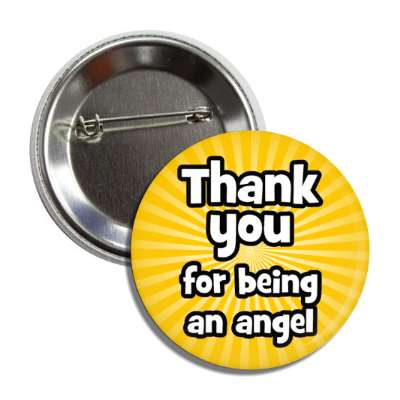 thank you for being an angel rays burst orange button