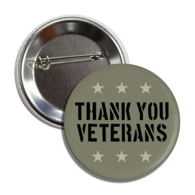 thank you veterans stars classic button