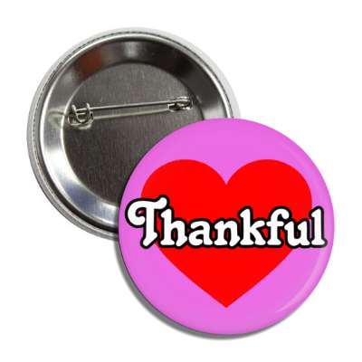 thankful red heart gratitude appreciation purple button