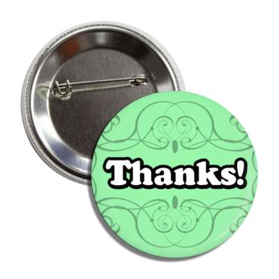 thanks casual fancy decoration lines light green button