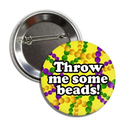 throw me some beads necklaces gold button