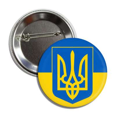 ukraine coat of arms and flag colors support button