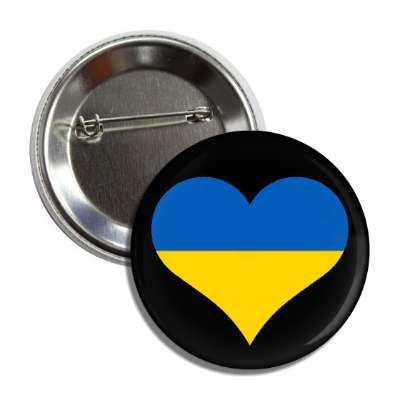 ukraine heart flag colors black support anti war button
