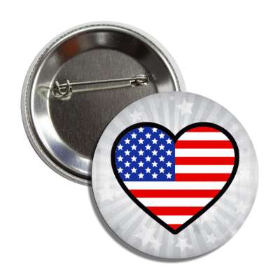 us flag heart grey button