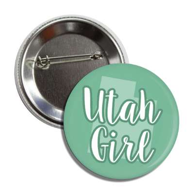 utah girl us state shape button