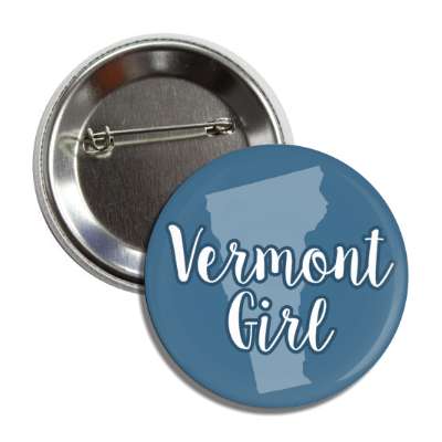 vermont girl us state shape button