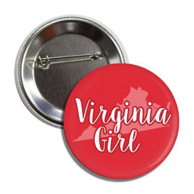 virginia girl us state shape button
