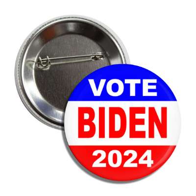 vote biden 2024 classic red white blue button