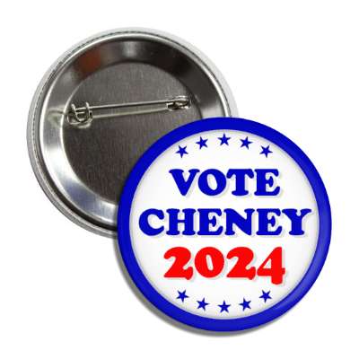 vote cheney 2024 elizabeth blue border stars button