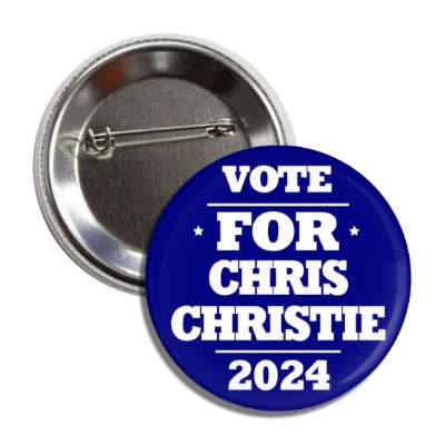 vote for chris christie 2024 classic blue bold gop republican button