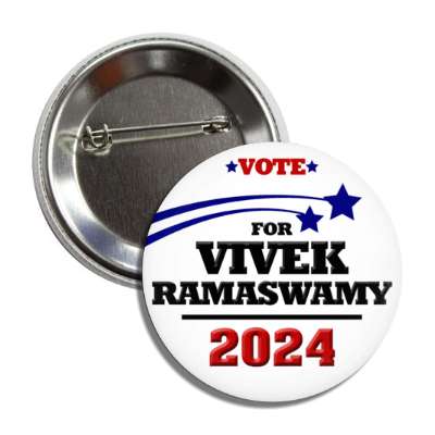 vote for vivek ramaswamy 2024 gop shooting stars red white blue modern button