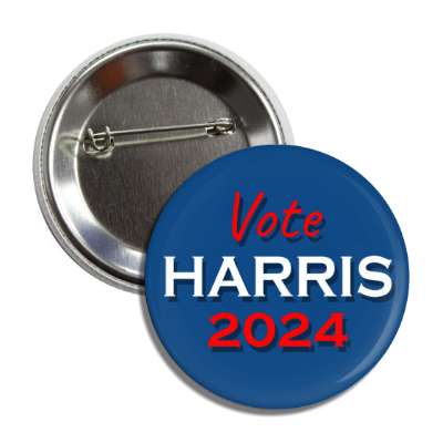 vote harris 2024 blue classic formal button