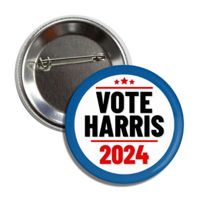 vote harris 2024 bold blue border kamala button