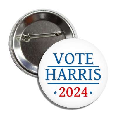 vote harris 2024 thin classy white kamala button