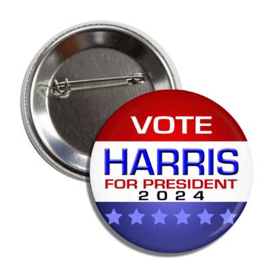 vote harris for president 2024 classic modern button