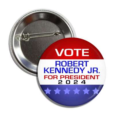 vote robert kennedy jr for president 2024 red white blue modern button