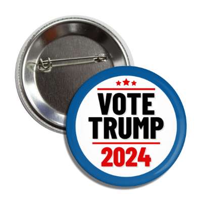 vote trump 2024 chunky red white blue button