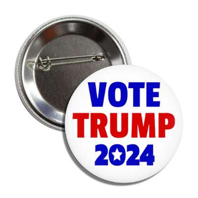 vote trump 2024 white star button
